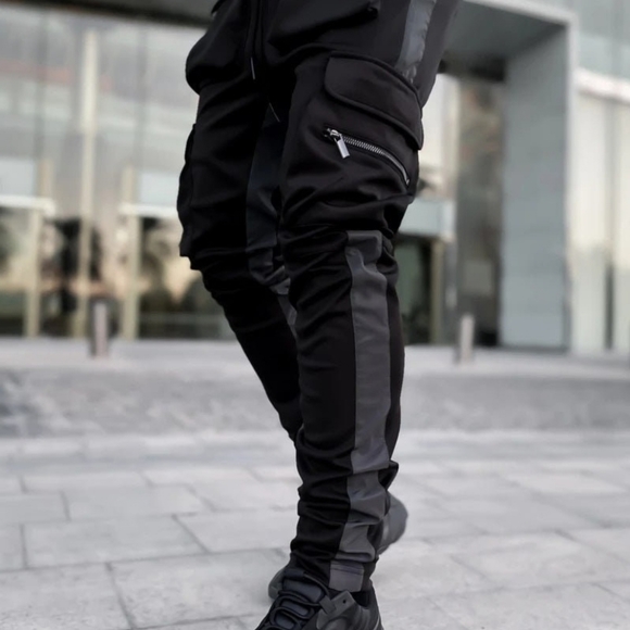 Mens Causual Otaku Reflective Joggers - Picture 3 of 6